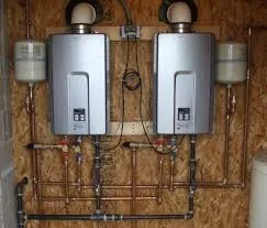 Dual tankless water heater installation