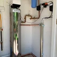 Whole-house water filtration system installation