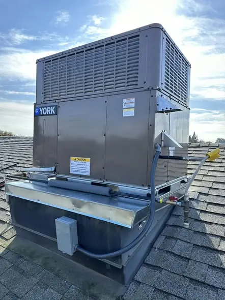 York rooftop package unit installed on a commercial roof